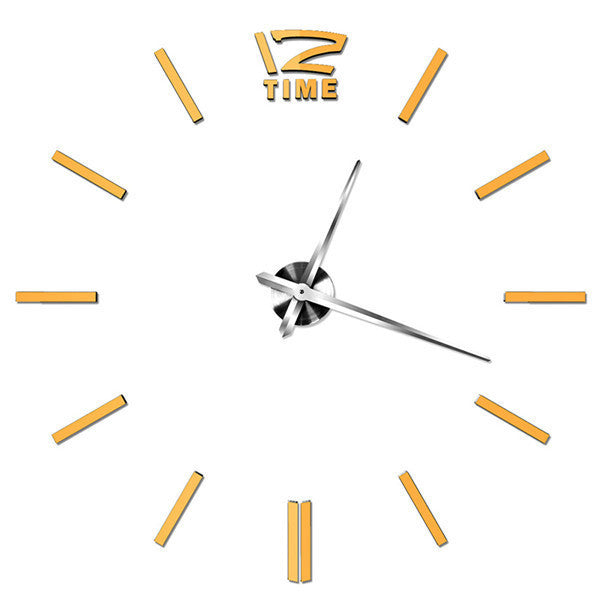 Online discount shop Australia - Frameless Wall Clock Living Room DIY 3D Home Decor Mirror Large Art Design