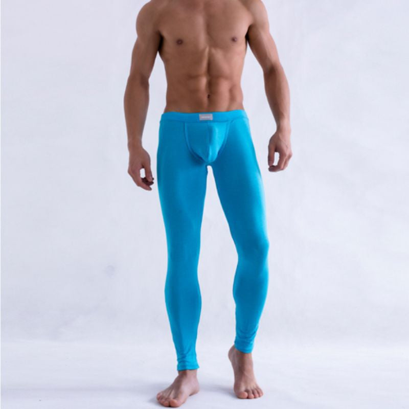 Online discount shop Australia - men long johns male girdle pants male fashion cotton lycra long johns for hot&sexy men bodysuit underpants legging tight