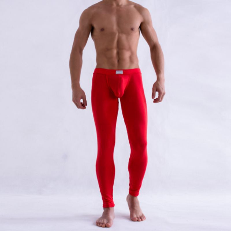 Online discount shop Australia - men long johns male girdle pants male fashion cotton lycra long johns for hot&sexy men bodysuit underpants legging tight