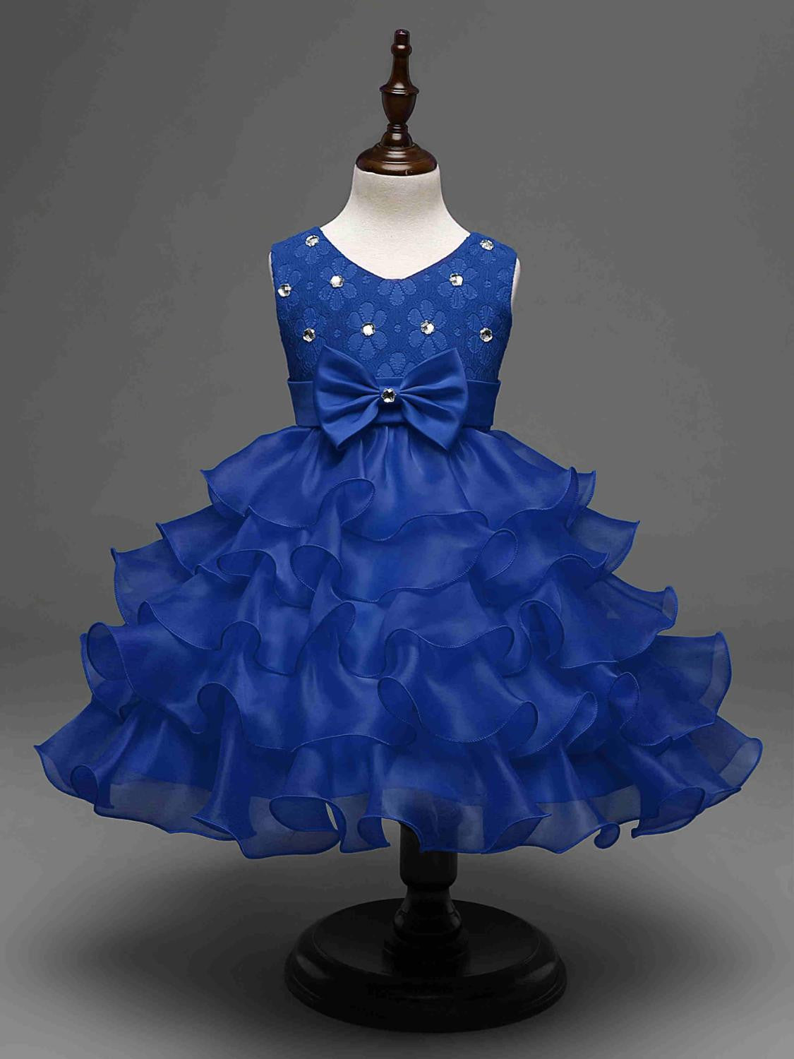 Online discount shop Australia - Girl Dress 3-8 Years Floral Baby Girls Dress Vestidos 6 Colors Wedding Party Baby Clothes