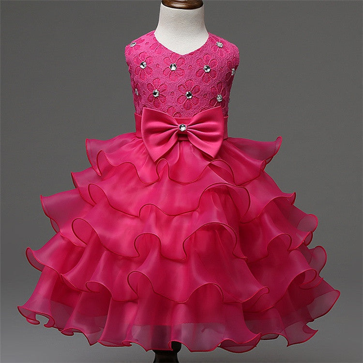 Online discount shop Australia - Girl Dress 3-8 Years Floral Baby Girls Dress Vestidos 6 Colors Wedding Party Baby Clothes