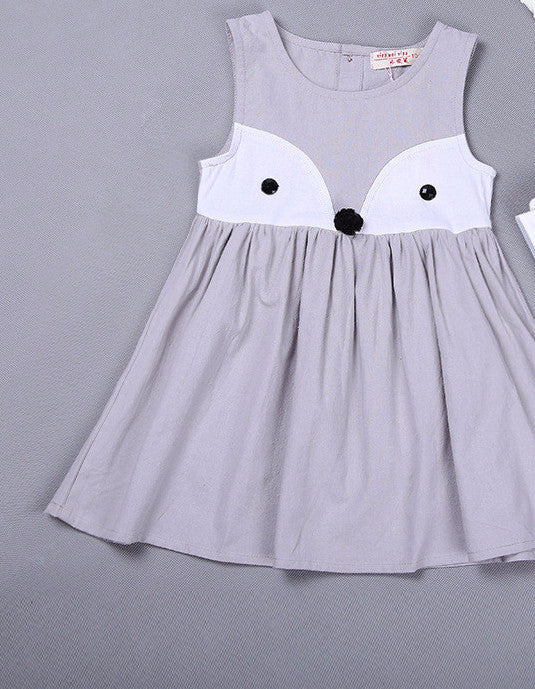 Online discount shop Australia - Cute Fox Dress Cartoon Toddler Girl Clothing Sleeveless Kids Dresses For Girls Ds037