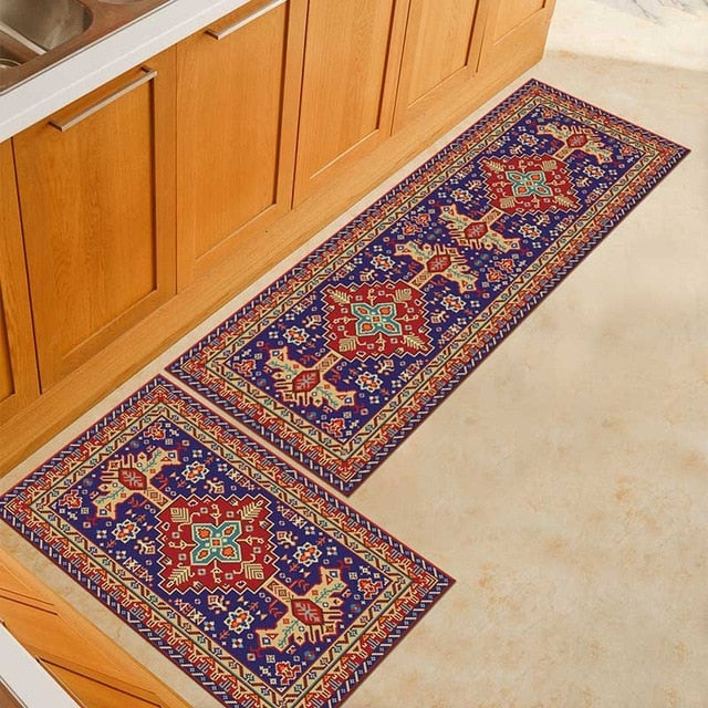 Kitchen Mat Anti-slip Modern Area Rugs Living Room Balcony Bathroom Printed Carpet Doormat Hallway Geometric Bath Mat