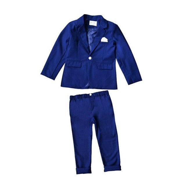 Formal Boys Suit Set Children Party Host Wedding Costume Little Kids Blazer Vest Pants Clothing Sets
