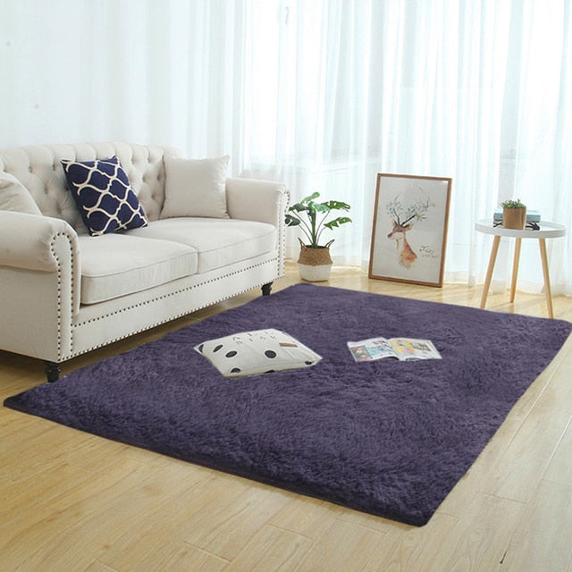 Silky Fluffy Carpet Modern Home Decor Long Plush Shaggy Rug Children&#39;s Play Mats Sofa Living Bedroom Bedside Mat Balcony Carpets