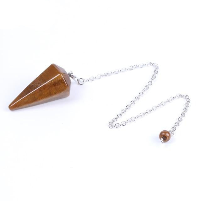 Healing Pendulum for Divination Pink Quartz Pendulums Biolocation Natural Gem Stone Chain Men Reiki Crystal Pendant
