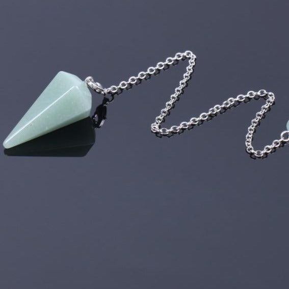 Healing Pendulum for Divination Pink Quartz Pendulums Biolocation Natural Gem Stone Chain Men Reiki Crystal Pendant