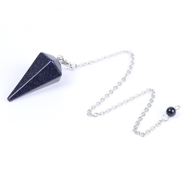 Healing Pendulum for Divination Pink Quartz Pendulums Biolocation Natural Gem Stone Chain Men Reiki Crystal Pendant