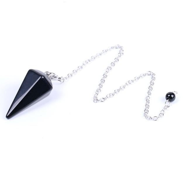 Healing Pendulum for Divination Pink Quartz Pendulums Biolocation Natural Gem Stone Chain Men Reiki Crystal Pendant