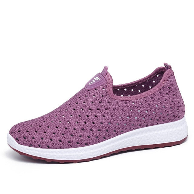 Sports shoes sneakers shoes fashion hollow out breathable leisure walk soft and comfortable