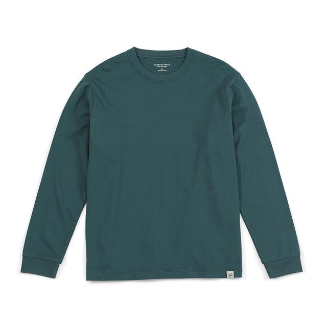 Long Sleeve T Shirt Men Solid Color 100% Cotton O-neck Tops Plus Size High Quality T-shirt