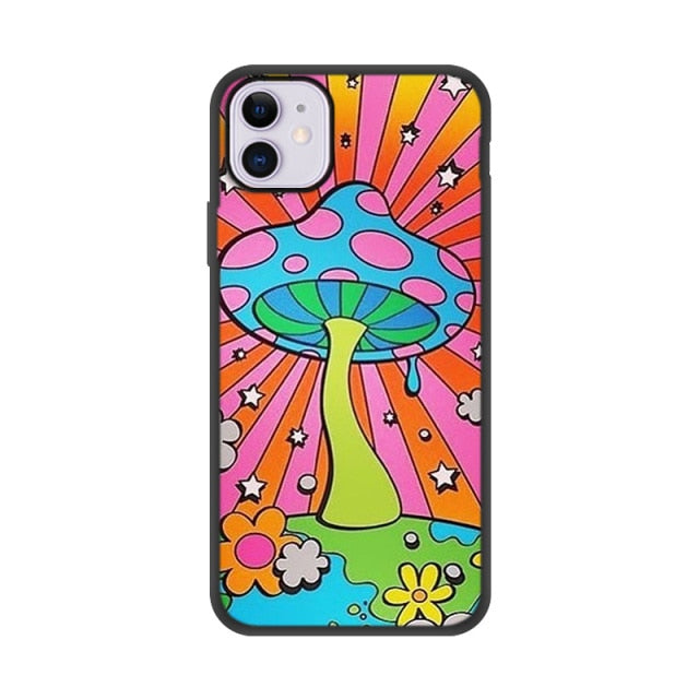 Heart Circle Case Iphone Max X 12 Mini 6 6S SE 2020 SE2 Cover Shell Iphone11 Funda Coque