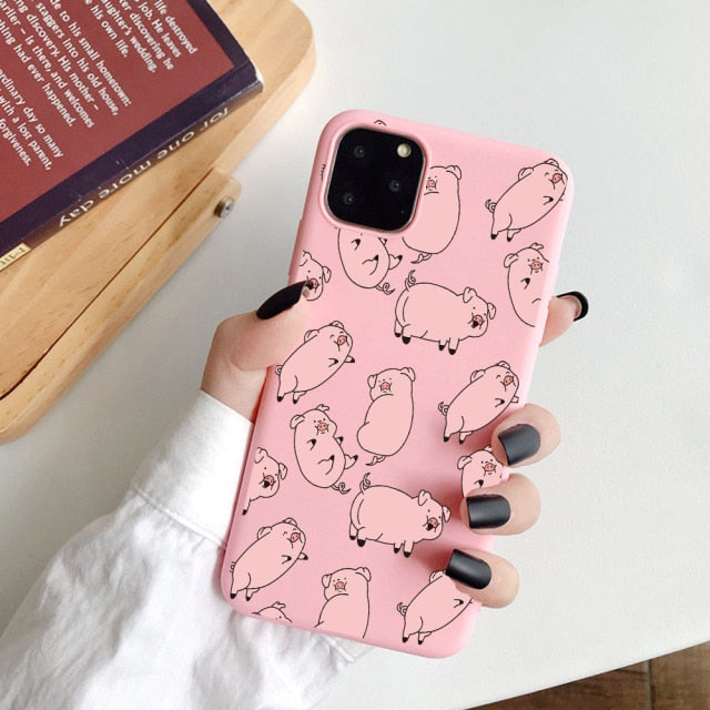 Gift Cartoon Silicone Phone  Soft TPU Candy Cases  for iPhone 12 13 Pro Max 6 XR XS for iPhone 11 7 8 Plus SE2 Cover