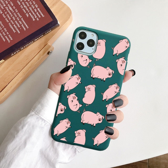 Gift Cartoon Silicone Phone  Soft TPU Candy Cases  for iPhone 12 13 Pro Max 6 XR XS for iPhone 11 7 8 Plus SE2 Cover