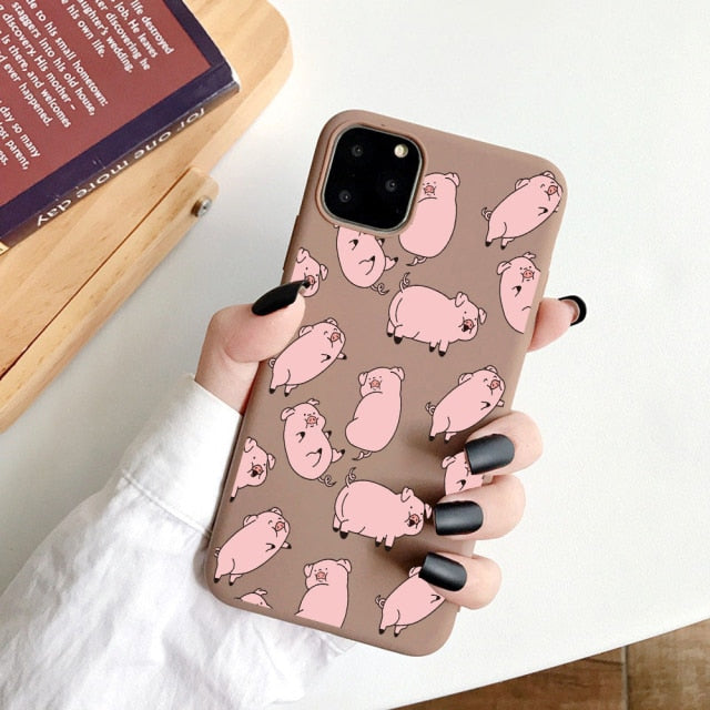 Gift Cartoon Silicone Phone  Soft TPU Candy Cases  for iPhone 12 13 Pro Max 6 XR XS for iPhone 11 7 8 Plus SE2 Cover