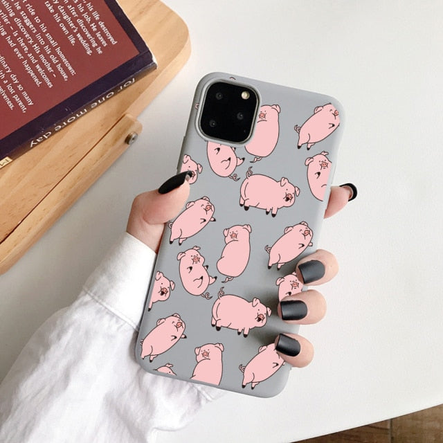 Gift Cartoon Silicone Phone  Soft TPU Candy Cases  for iPhone 12 13 Pro Max 6 XR XS for iPhone 11 7 8 Plus SE2 Cover