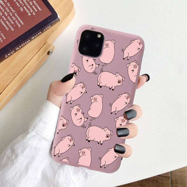 Gift Cartoon Silicone Phone  Soft TPU Candy Cases  for iPhone 12 13 Pro Max 6 XR XS for iPhone 11 7 8 Plus SE2 Cover