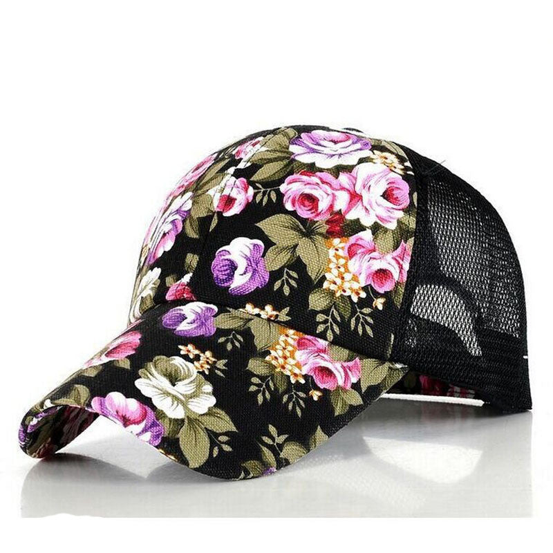 female floral hat baseball cap mesh cap spring and summer sports and leisure sun visor sun hat snapback cap-Dollar Bargains Online Shopping Australia