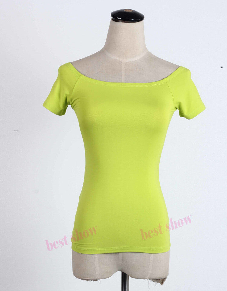 Summer Fashion Sexy Off The Shoulder Tops For Women Casual Short Sleeve Cotton T-shirts Black White Red Gray Blue Color-Dollar Bargains Online Shopping Australia