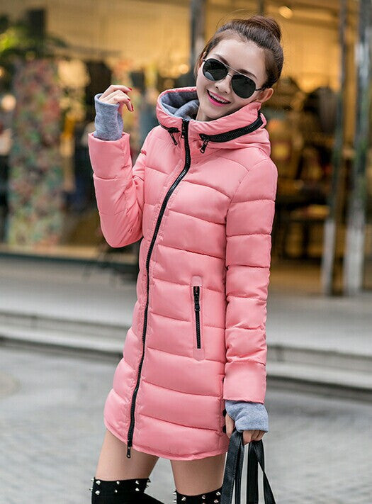Wadded Clothing Female Women's Winter Jacket Down Cotton Jacket Slim Parkas Ladies Coats Plus Size XS-XXL-Dollar Bargains Online Shopping Australia