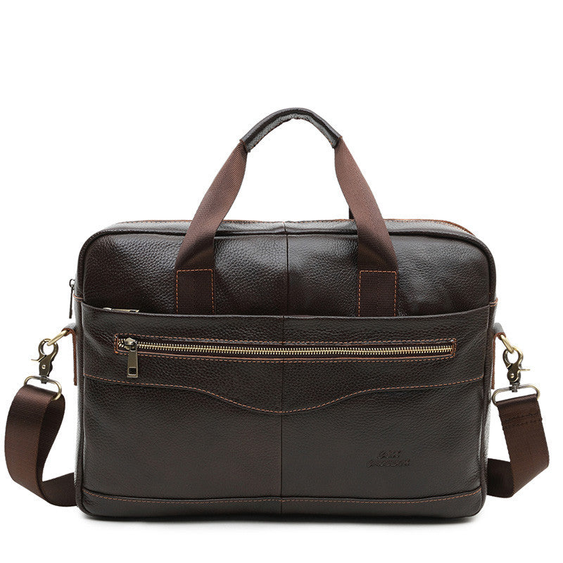 CROSS OX Genuine Leather Brown Men Briefcase 14" Laptop Business Bag Cowhide Men's Messenger Bags Luxury Lawyer Handbags HB387F-Dollar Bargains Online Shopping Australia
