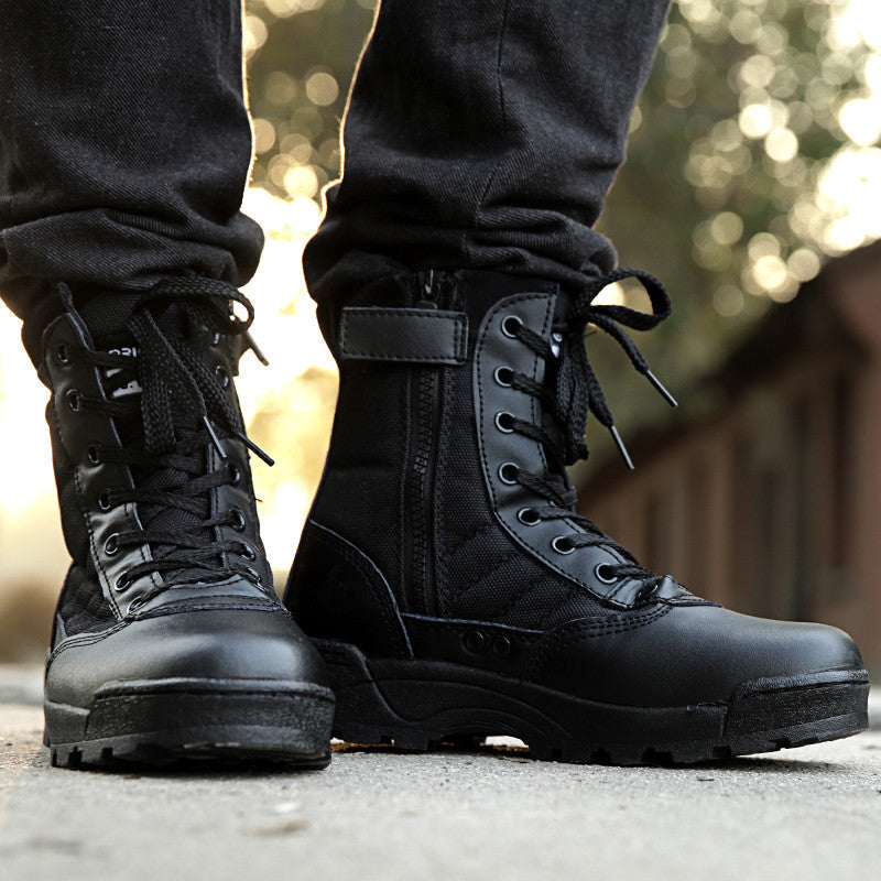 Retro Combat Boots Winter England-style Fashionable Men's Short Shoes Military Boots-Dollar Bargains Online Shopping Australia