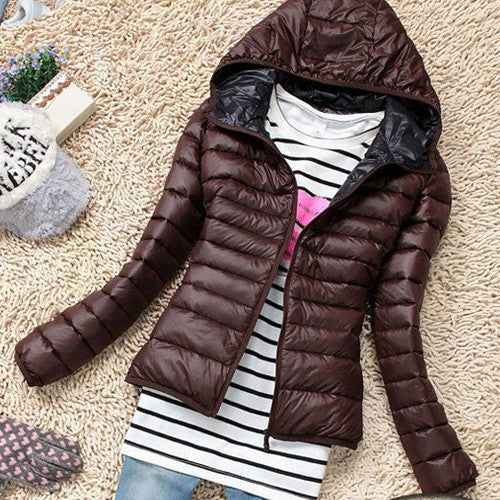 Winter Jacket Women Cotton Down Parka Hooded Women's Coat Casual Slim Down & Parkas Solid Basic Women's Jacket Long Sleeve Coat-Dollar Bargains Online Shopping Australia
