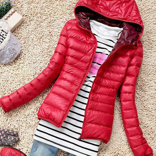 Winter Jacket Women Cotton Down Parka Hooded Women's Coat Casual Slim Down & Parkas Solid Basic Women's Jacket Long Sleeve Coat-Dollar Bargains Online Shopping Australia