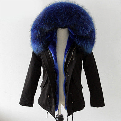 Women Winter Army Green Jacket Coats Thick Parkas Plus Size Real Fur Collar Hooded Outwear-Dollar Bargains Online Shopping Australia