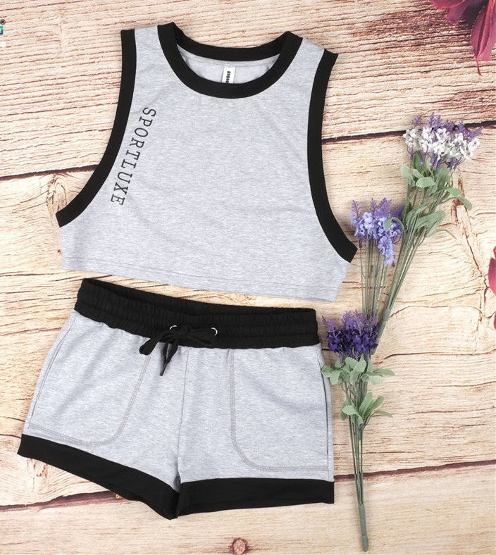 Summer Tracksuit Letter Print Women Costumes Sexy Trendy Suit-Dollar Bargains Online Shopping Australia