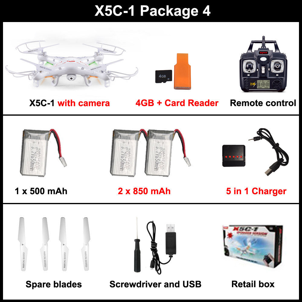 Syma X5C-1 Quadcopter Drone With Camera or Syma X5-1 rc helicopter-Dollar Bargains Online Shopping Australia