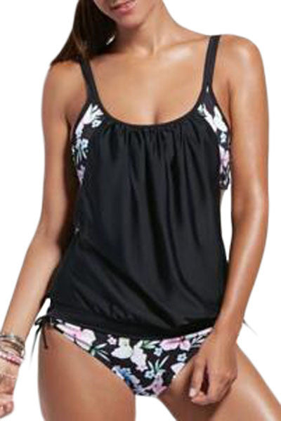 est High Quality Black Layered-Style Striped Tankini With Triangle Briefs LC41990 Fashion Beach Swimsuits-Dollar Bargains Online Shopping Australia