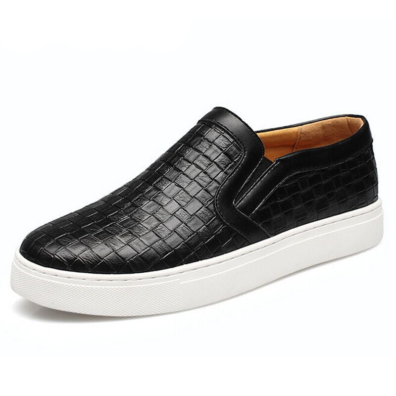 Men Plaited Shoes Slip-on Casual Shoes Bright Platform Round Toe Loafers For Men XMR1303-Dollar Bargains Online Shopping Australia