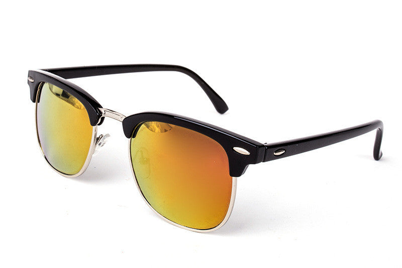 Half Metal Sunglasses Men Women Brand Designer Glasses Mirror Sun Glasses Fashion UV400 Classic-Dollar Bargains Online Shopping Australia