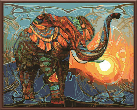 Frameless Pictures Painting By Numbers DIY Digital Oil Painting On Canvas Home Decor Wall Art Abstract Elephant GX7997-Dollar Bargains Online Shopping Australia