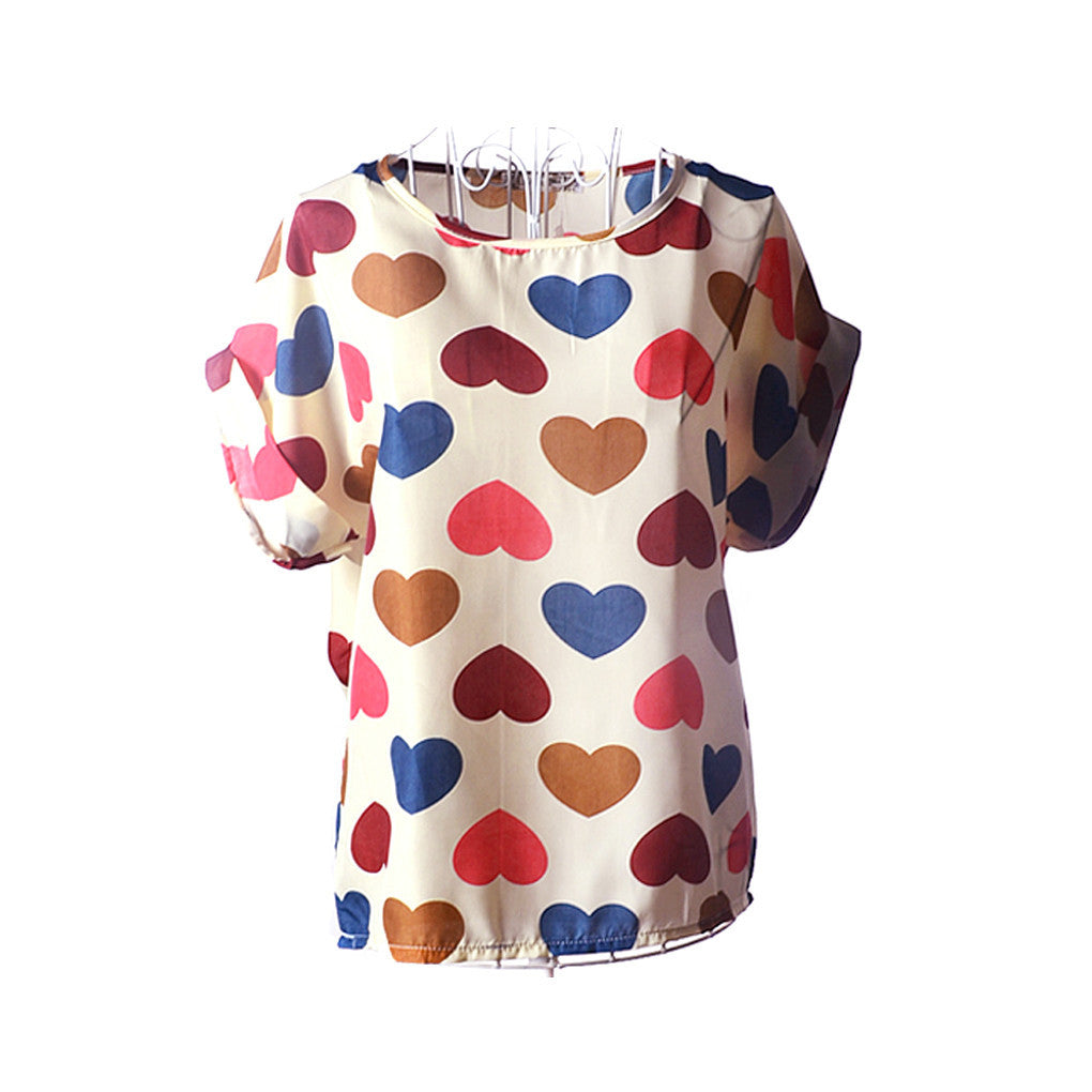 explosion models Chiffon T Shirts Tops Loose Ladies T-shirts Striped-Dollar Bargains Online Shopping Australia