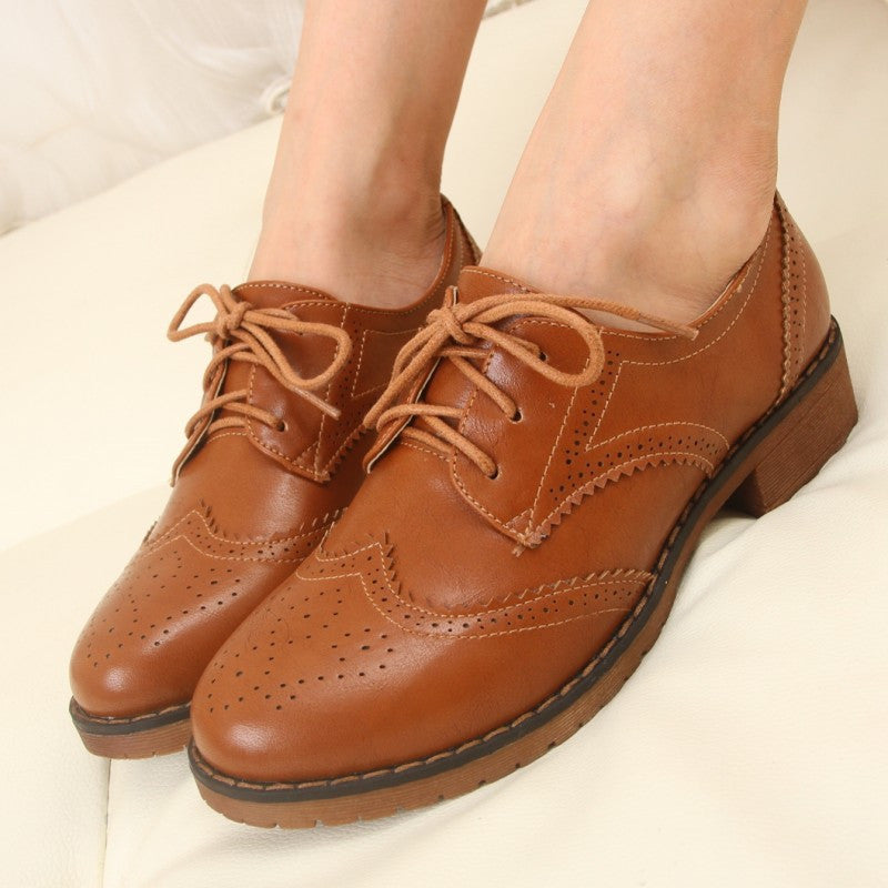 Online discount shop Australia - Brogue Oxford Shoes Women Flats New Fashion Women Shoes