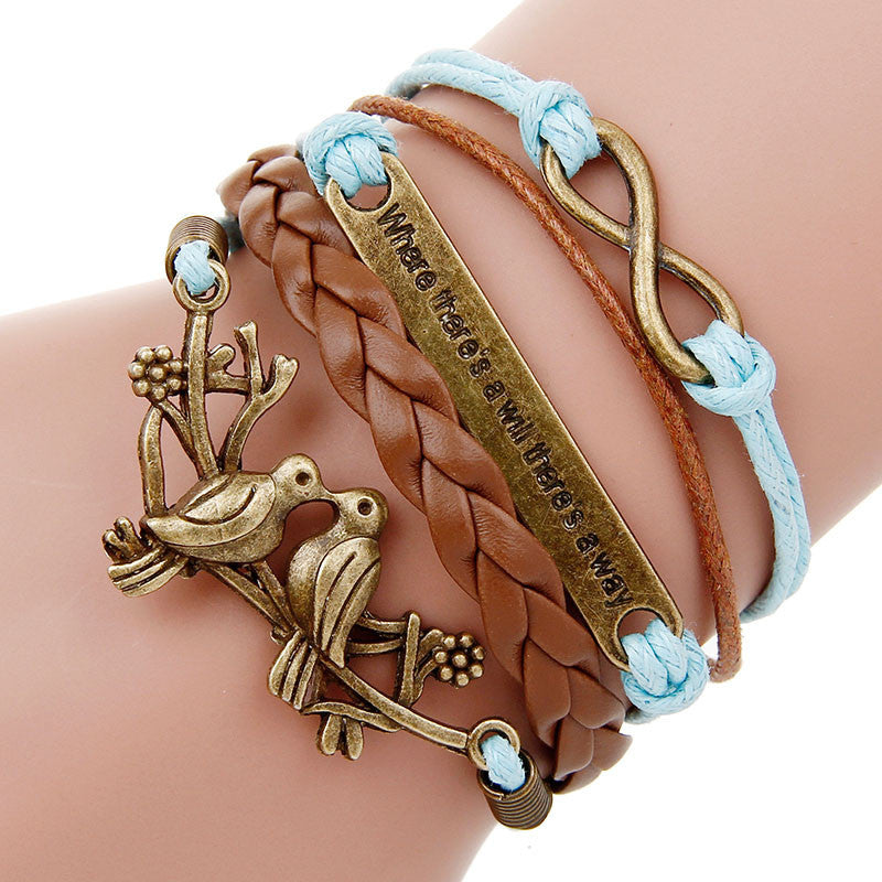 multilayer Charm bracelet anchor bracelet men paracord bracelets love pulsera hombre leather bracelet bijoux homme-Dollar Bargains Online Shopping Australia