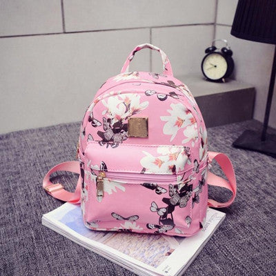 Women Backpack Fashion Causal Floral Printing Backpacks PU Leather Backpack For Teenagers Girls Mochilas-Dollar Bargains Online Shopping Australia