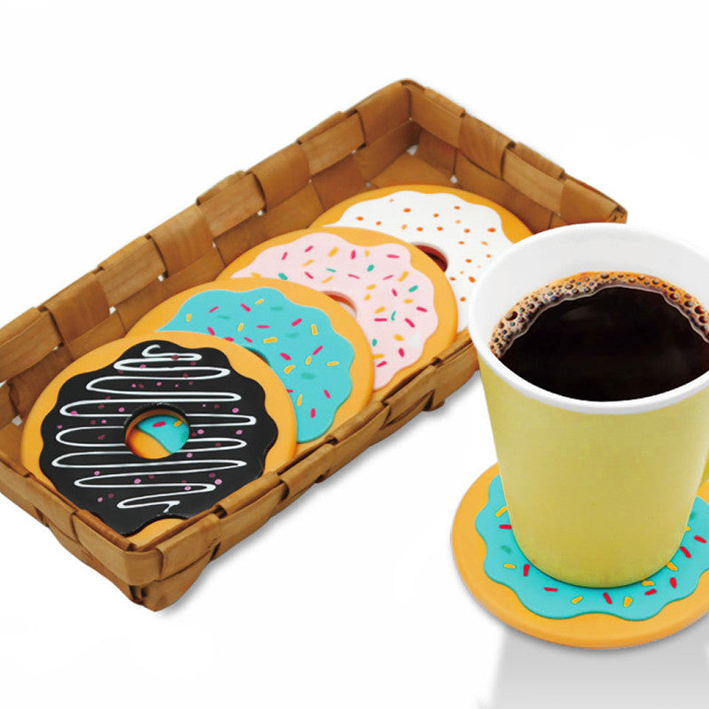Online discount shop Australia - 4Pcs/Lot Round Donut Coasters Drink Bottle Beer Beverage Cup Mats cup mat plastics