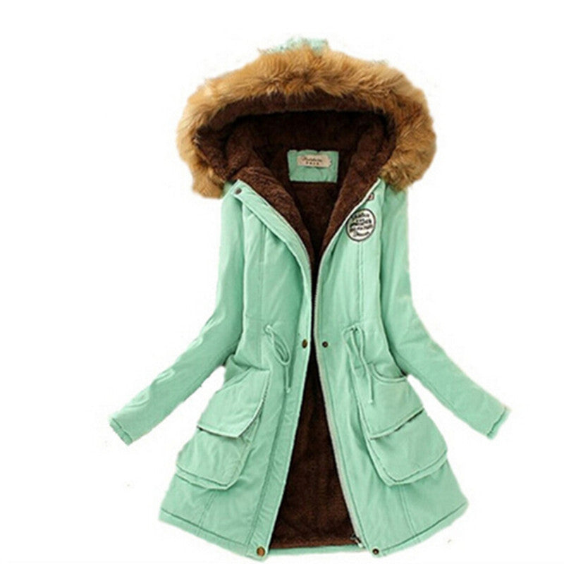 Womens Winter Down Coat Jackets Women Thicken Warm Winter Fur Collar Plus Size Parkas for Women Long Down Parka-Dollar Bargains Online Shopping Australia