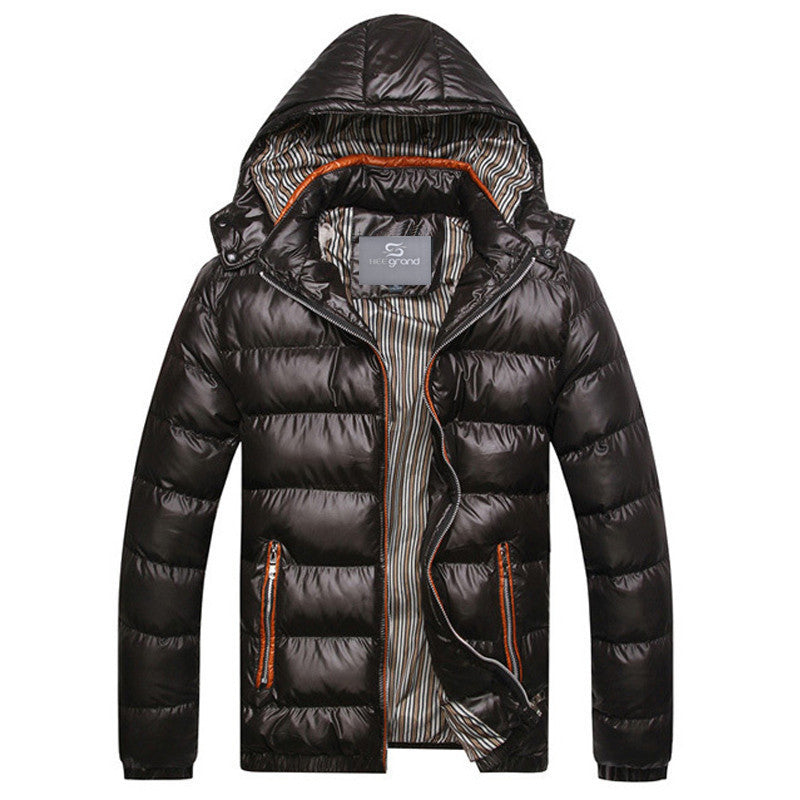 Online discount shop Australia - Men Fashion Casual Down Parka Hooded Man Coat Jacket Windproof High Quality Plus Size MWM516