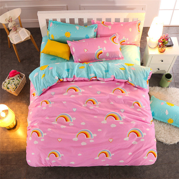 4/3 PCS Bedding-set Bedding Set Bed Sheets Duvet Cover King Size Linens Colcha De Cama Bedspread No Cotton Comforter 042-Dollar Bargains Online Shopping Australia