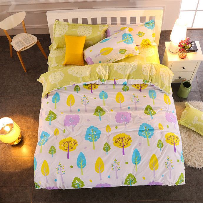 4/3 PCS Bedding-set Bedding Set Bed Sheets Duvet Cover King Size Linens Colcha De Cama Bedspread No Cotton Comforter 042-Dollar Bargains Online Shopping Australia