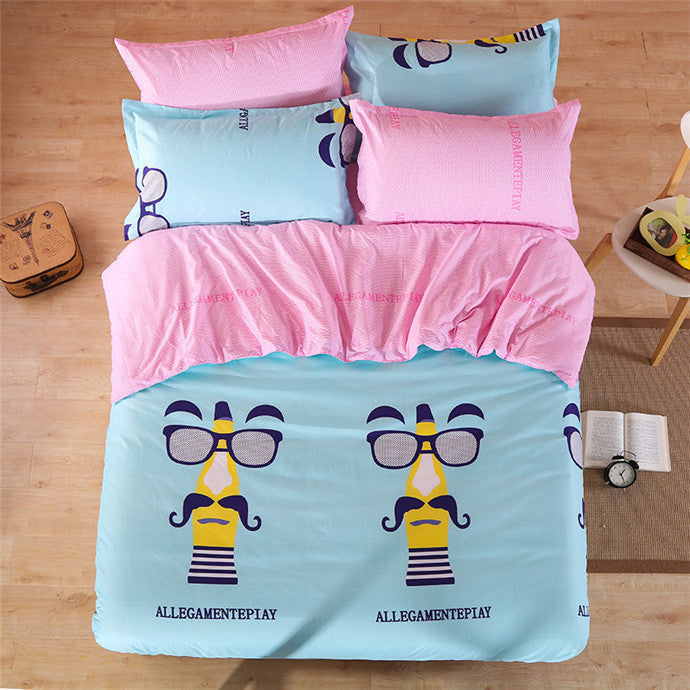 4/3 PCS Bedding-set Bedding Set Bed Sheets Duvet Cover King Size Linens Colcha De Cama Bedspread No Cotton Comforter 042-Dollar Bargains Online Shopping Australia