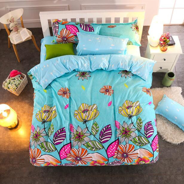 4/3 PCS Bedding-set Bedding Set Bed Sheets Duvet Cover King Size Linens Colcha De Cama Bedspread No Cotton Comforter 042-Dollar Bargains Online Shopping Australia