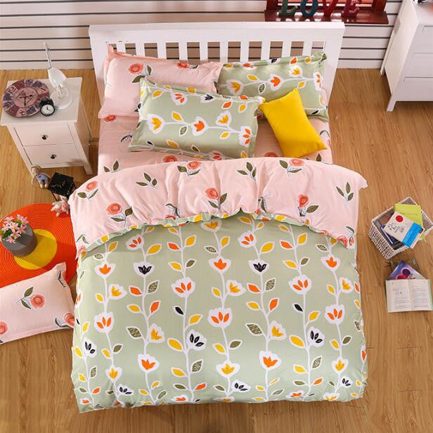 4/3 PCS Bedding-set Bedding Set Bed Sheets Duvet Cover King Size Linens Colcha De Cama Bedspread No Cotton Comforter 042-Dollar Bargains Online Shopping Australia