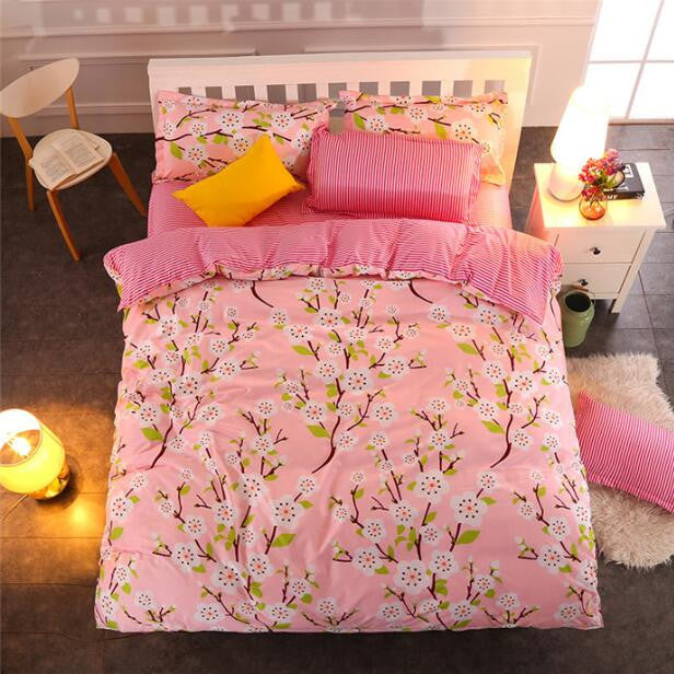 4/3 PCS Bedding-set Bedding Set Bed Sheets Duvet Cover King Size Linens Colcha De Cama Bedspread No Cotton Comforter 042-Dollar Bargains Online Shopping Australia