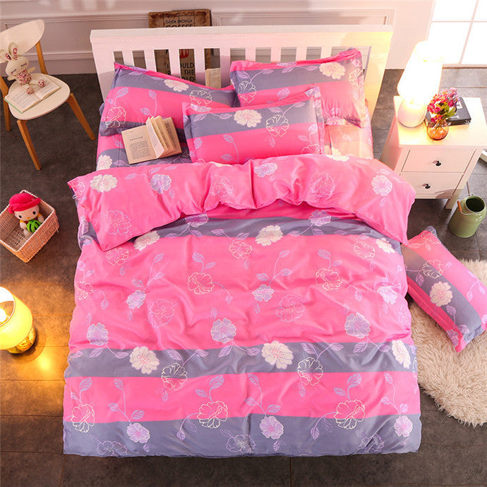 4/3 PCS Bedding-set Bedding Set Bed Sheets Duvet Cover King Size Linens Colcha De Cama Bedspread No Cotton Comforter 042-Dollar Bargains Online Shopping Australia