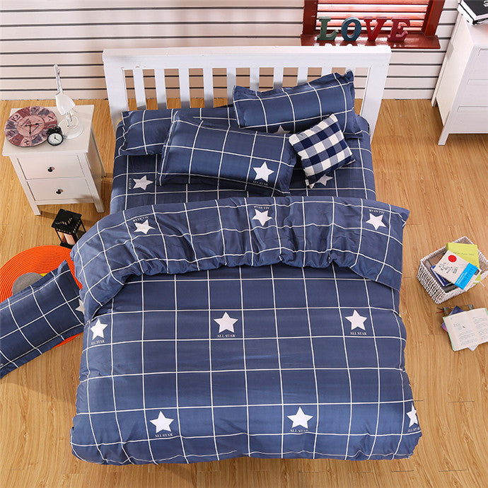 4/3 PCS Bedding-set Bedding Set Bed Sheets Duvet Cover King Size Linens Colcha De Cama Bedspread No Cotton Comforter 042-Dollar Bargains Online Shopping Australia
